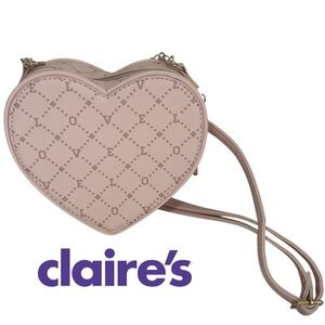 NWOT GIRLS PURSE HEART SHAPED PINK CLAIRES